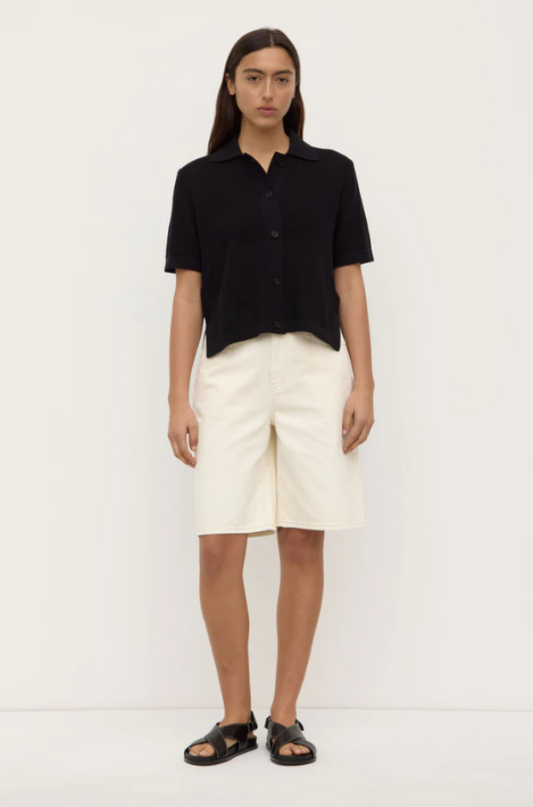 Kismet Knit Short Sleeve Shirt Black