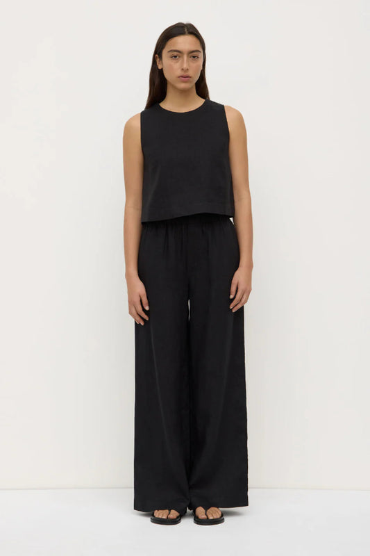 Everyday Linen Pant Black