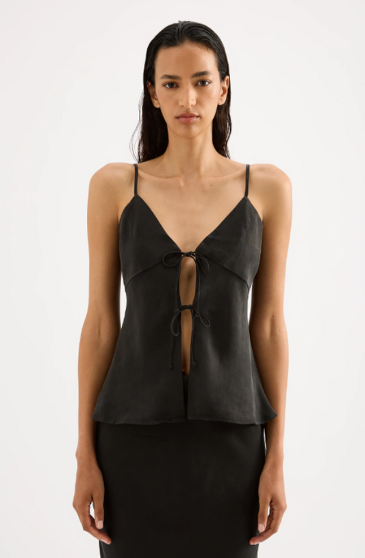 Linnea Cupro Cami Black