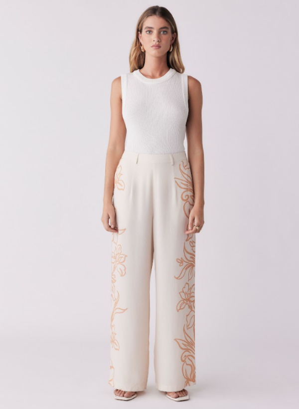 Lolita Pant Ecru Floral