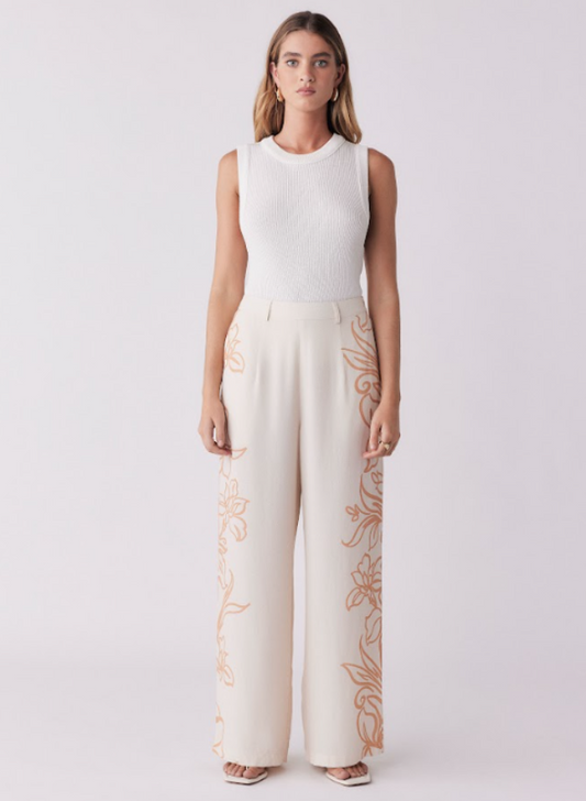 Lolita Pant Ecru Floral