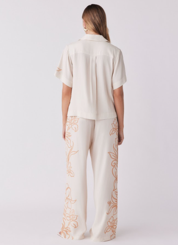 Lolita Shirt Ecru Floral