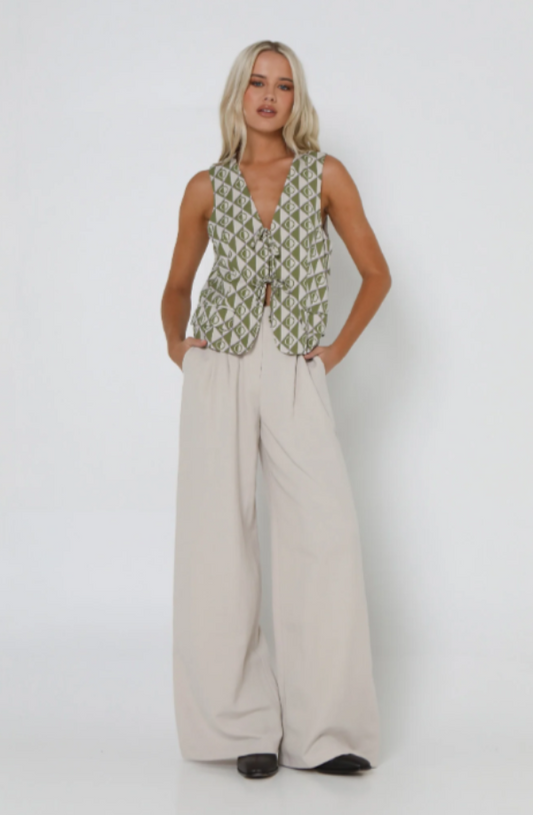 Lost In Lunar Jordyn Vest Geo Print
