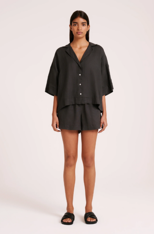 Lounge Linen Shirt Coal