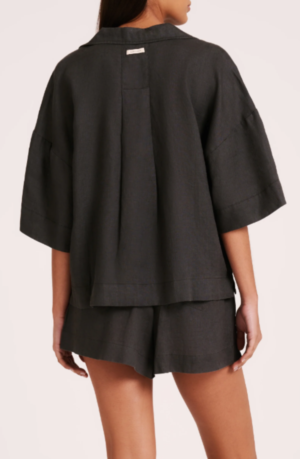Lounge Linen Shirt Coal
