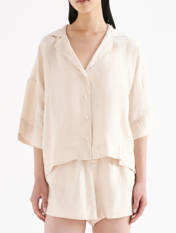 Lounge Linen Shirt Pannacotta