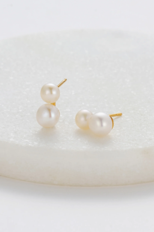 Madeline Earring Gold Pearl