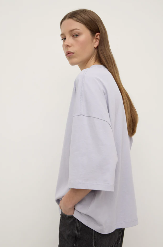 Max Cotton Oversized Tee Lilac