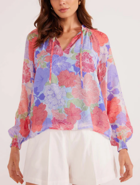 MINKPINK Belle Long Sleeve Blouse Spring-Blooms