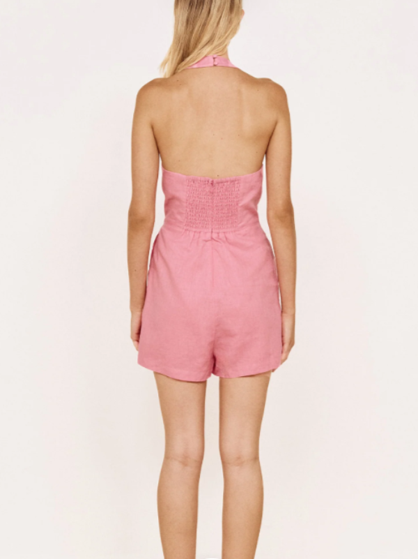 Blair Wrap Playsuit Rose