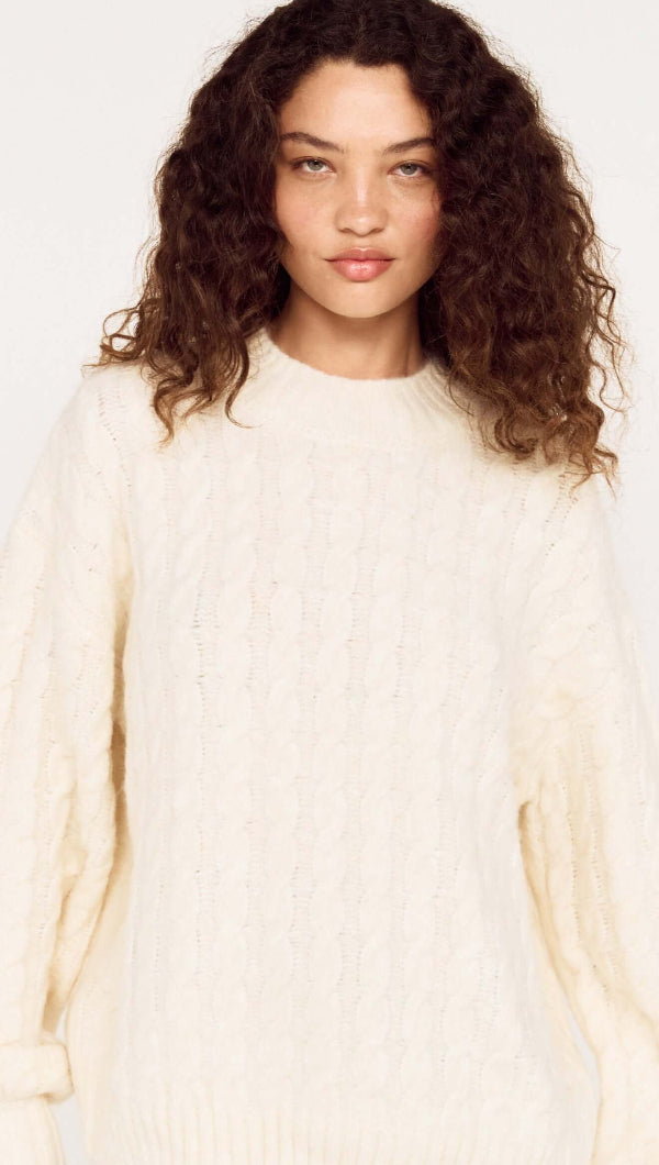 Elika Cable Knit Warm White