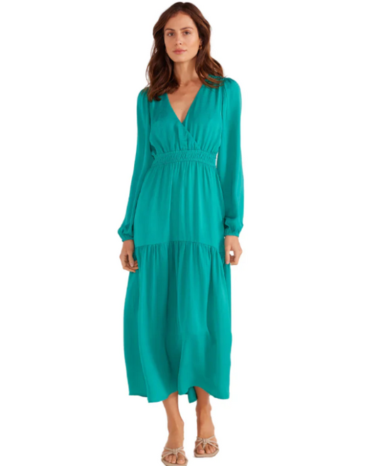 MINKPINK Emma Long Sleeve Midi Dress Spearmint