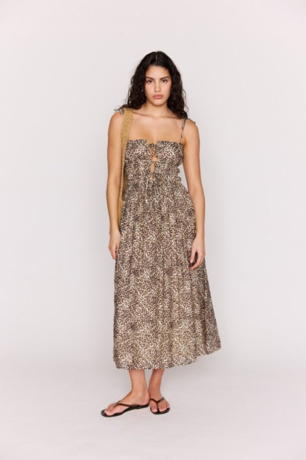 Tahlia Midi Dress Leopard