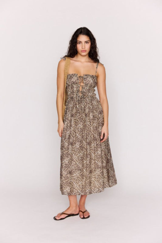 Tahlia Midi Dress Leopard