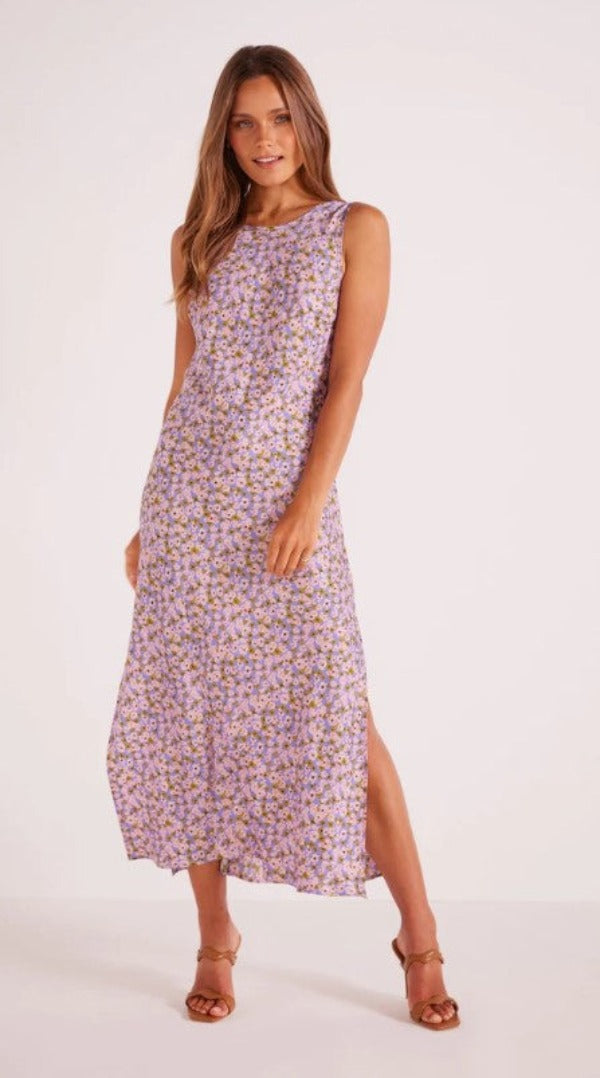 MINKPINK Posey Bias Midi Dress Lilac