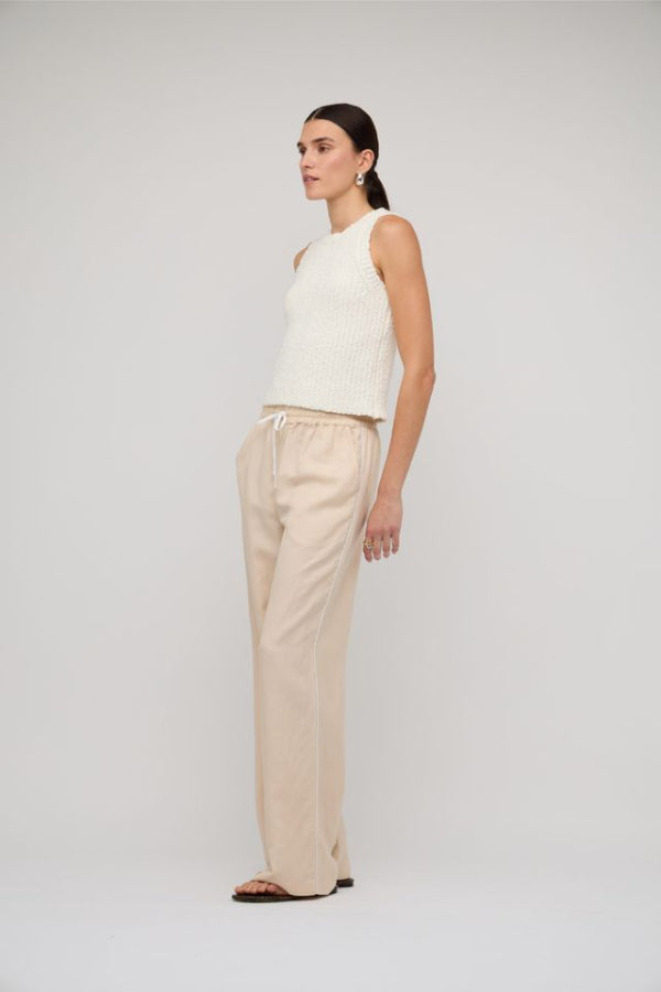 Mirage Relaxed Pants Oat/White