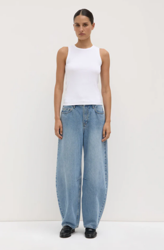 Nika Rib Tank White