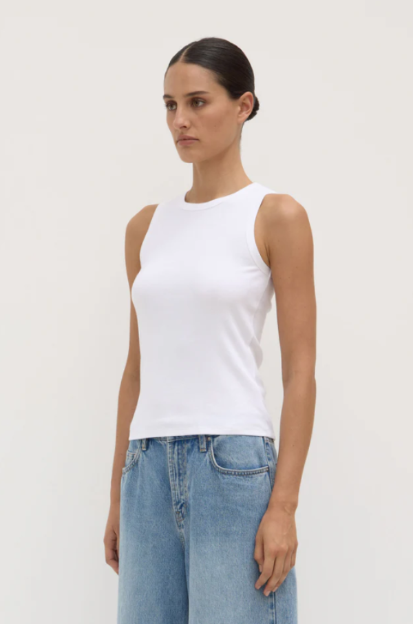 Nika Rib Tank White