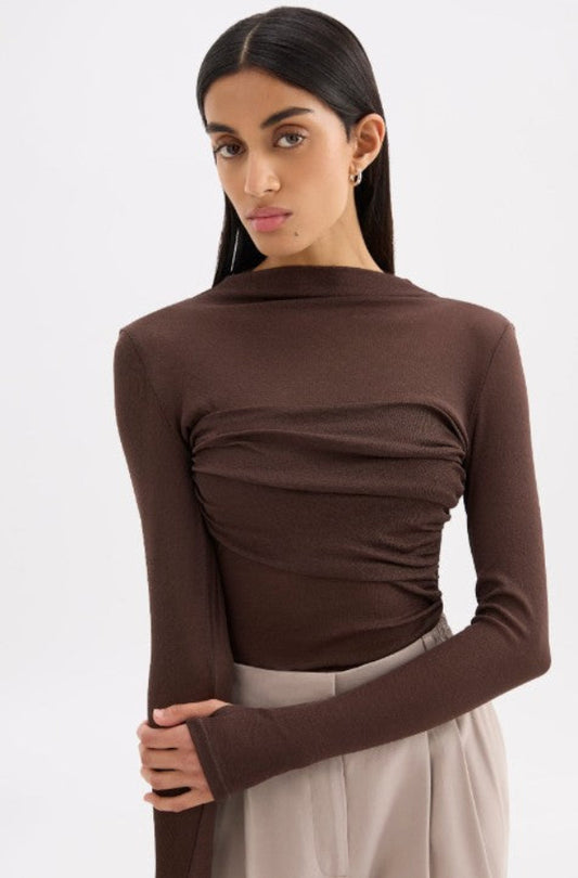 Aster LS mesh Top Chocolate