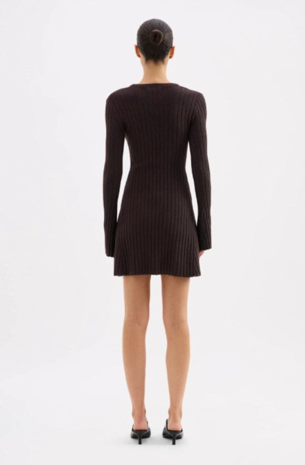 Astrid Knit Mini Dress Espresso