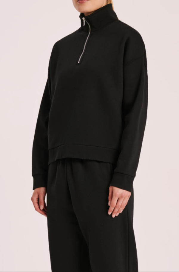 Nude Lucy Carter Classic Zip Front Sweat Black