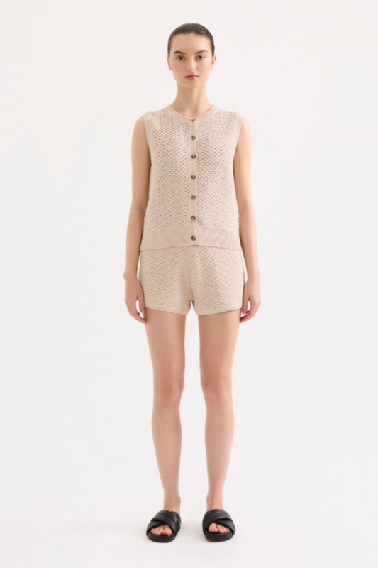 Frazer Knit Tank Buff
