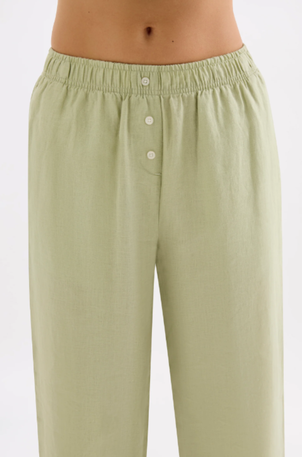 Lounge Linen Crop Pant Dew