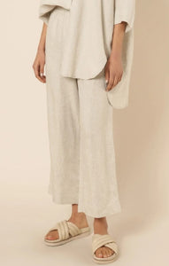 Nude Lucy Lounge Linen Crop Pant Natural