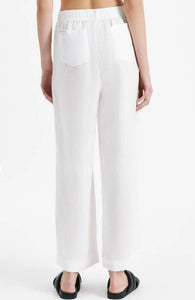 Nude Lucy Lounge Linen Crop Pant White