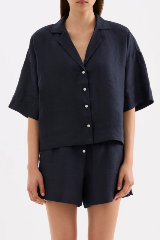 Lounge Linen Shirt Ink