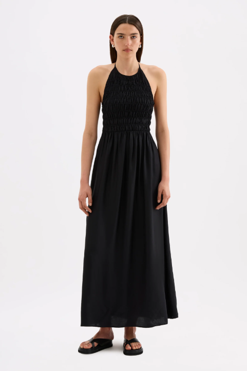 Mira Tencel Maxi Dress Black