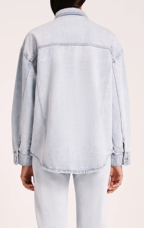 Organic Denim Jacket Clear Blue