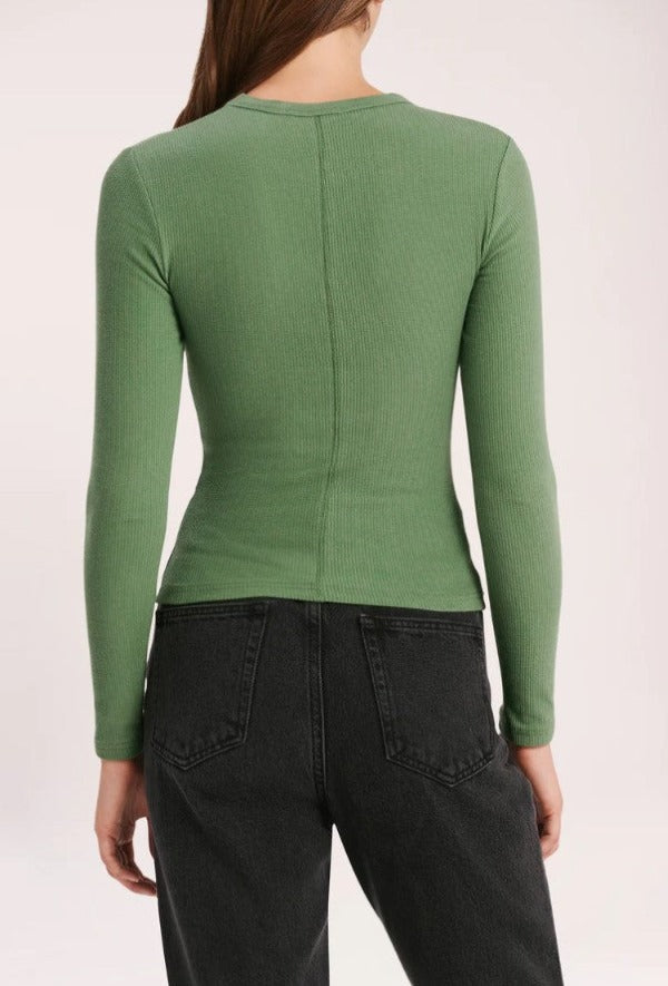 Nude Lucy Organic Rib LS Tee Lotus