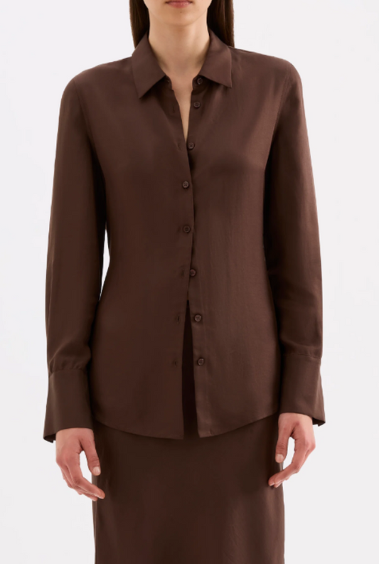 Tilly Tencel Shirt Chocolate