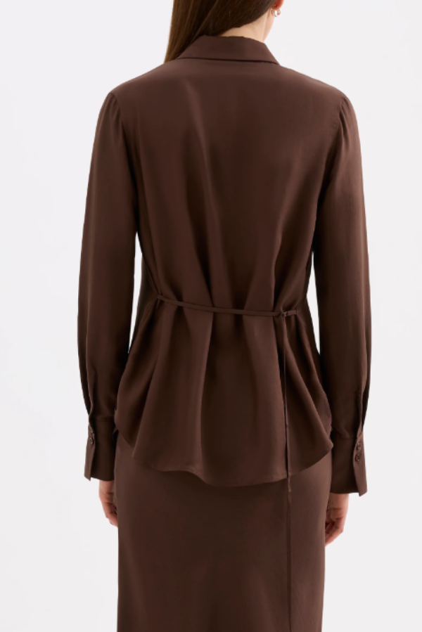 Tilly Tencel Shirt Chocolate