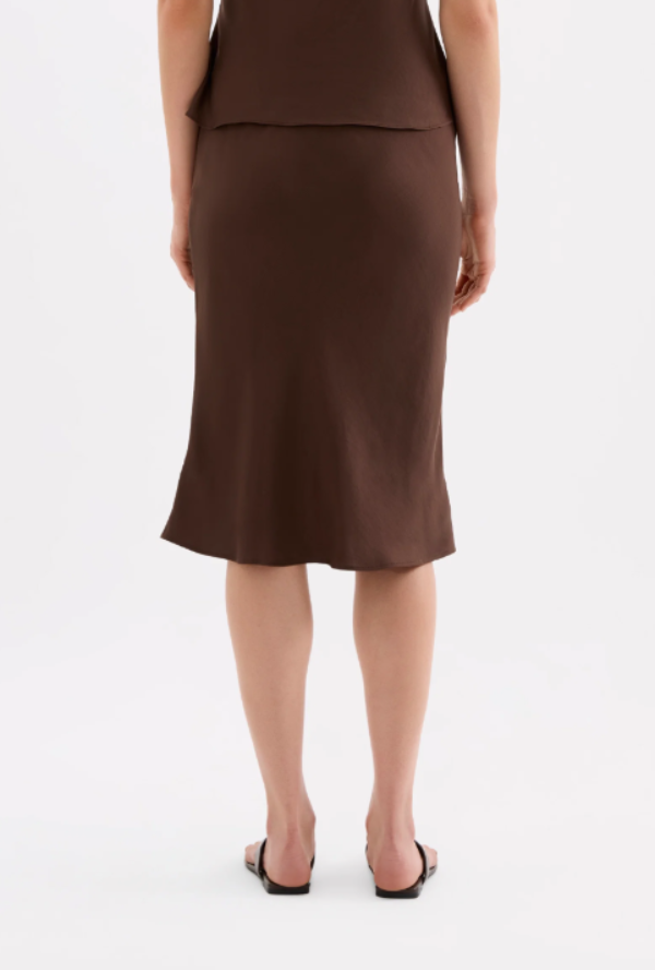 Tilly Tencel Skirt Chocolate