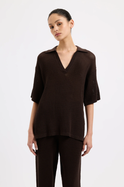 Nude Lucy Willow Crochet Tunic Espresso