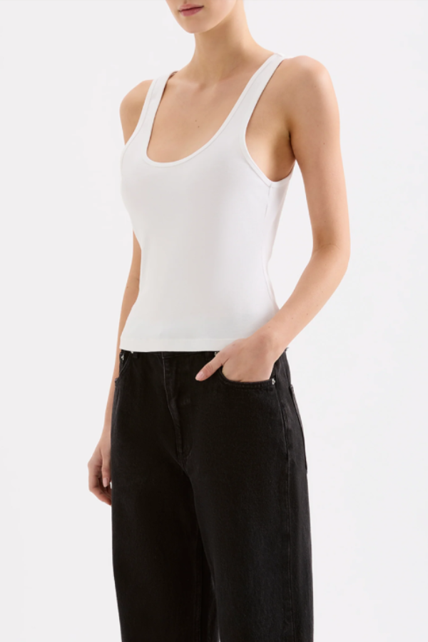 Organic 90s Singlet White