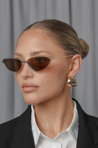 Otra Eyewear Aster Sunglasses Gold/Brown Mirror