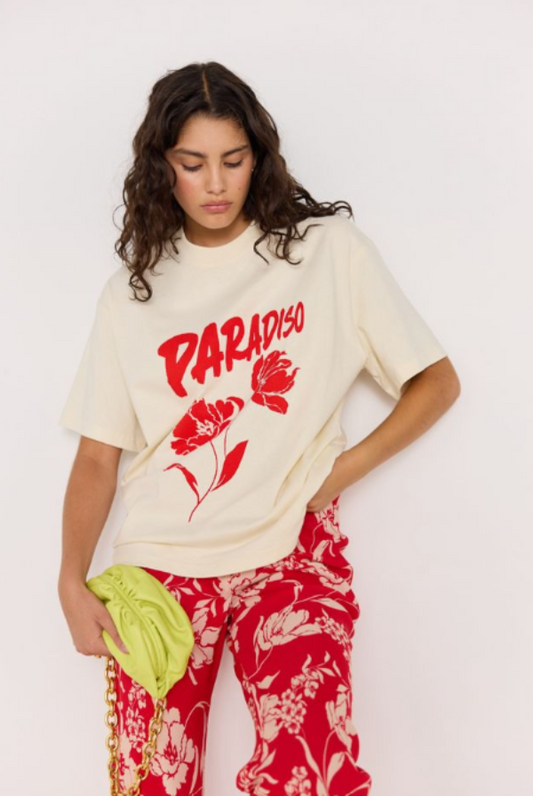 Paradiso Oversize Tee Cream
