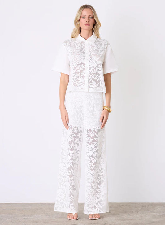 Parasol Pant White Lace