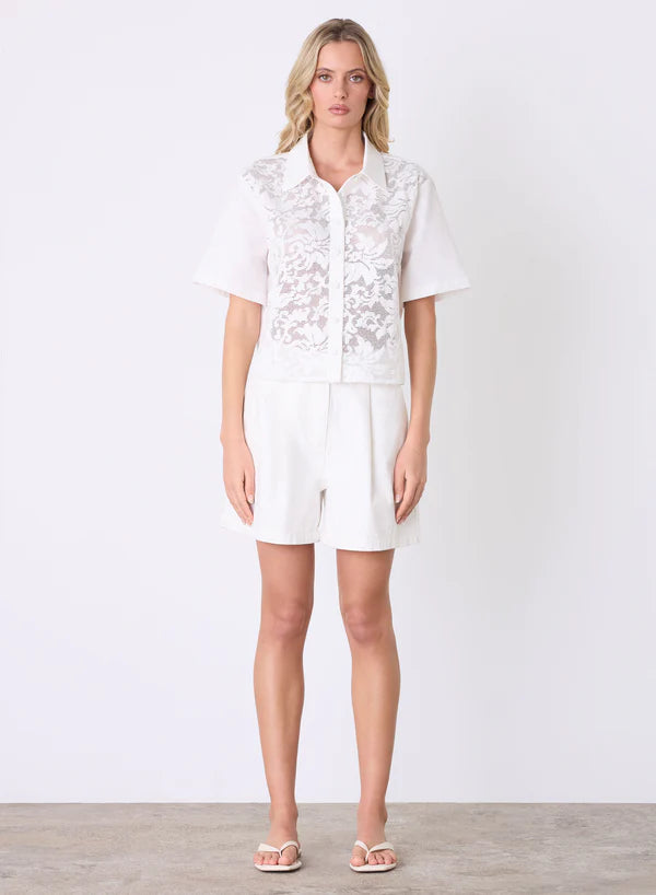 Parasol Shirt White Lace