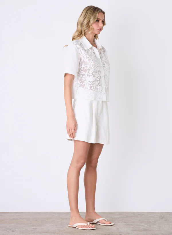 Parasol Shirt White Lace