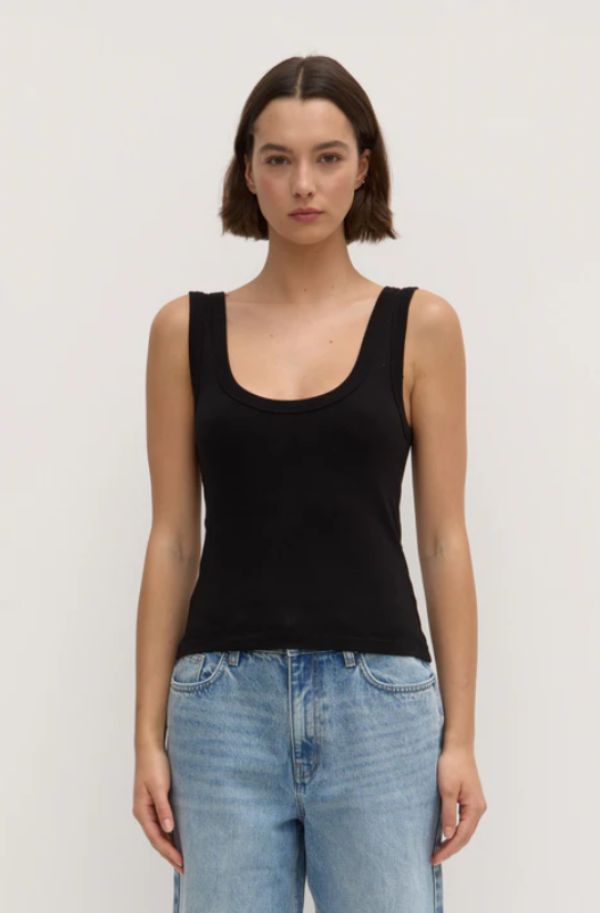 Paulina  Scoop Tank Black