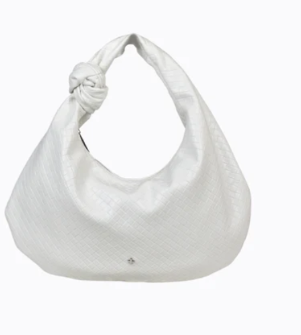 Peta + Jain Evity Weave Shoulder Bag White