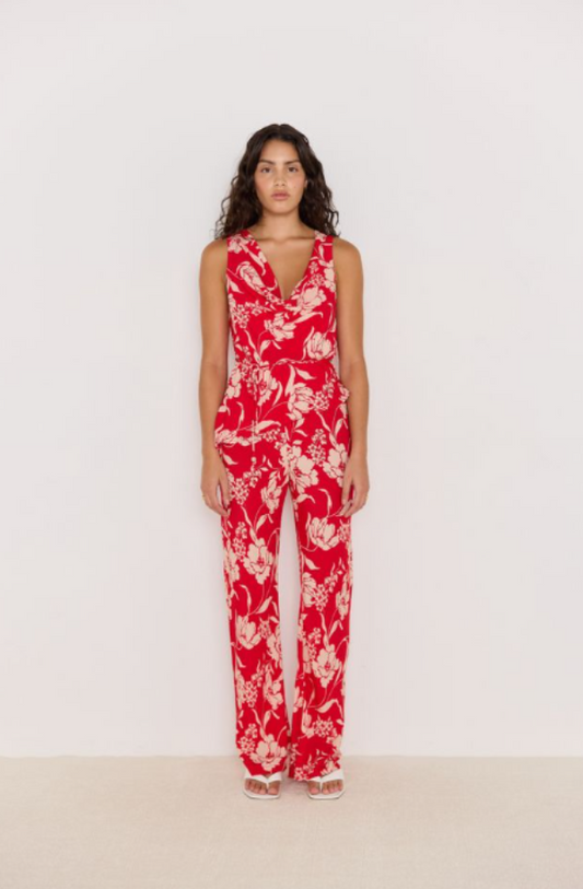 Poppy Pants Red Floral