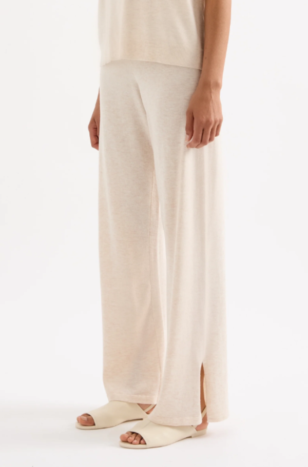 Rae Knit Pant Cream Marle