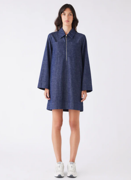 Revival Denim Dress Dark Blue