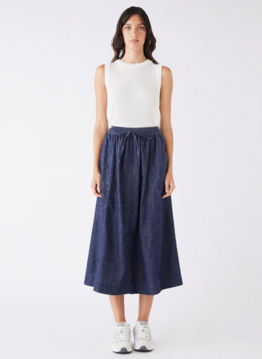 Revival Denim Skirt Dark Blue