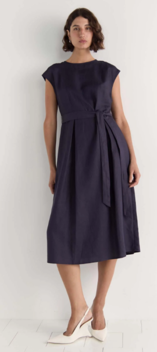 Rhea Midi Dress Navy